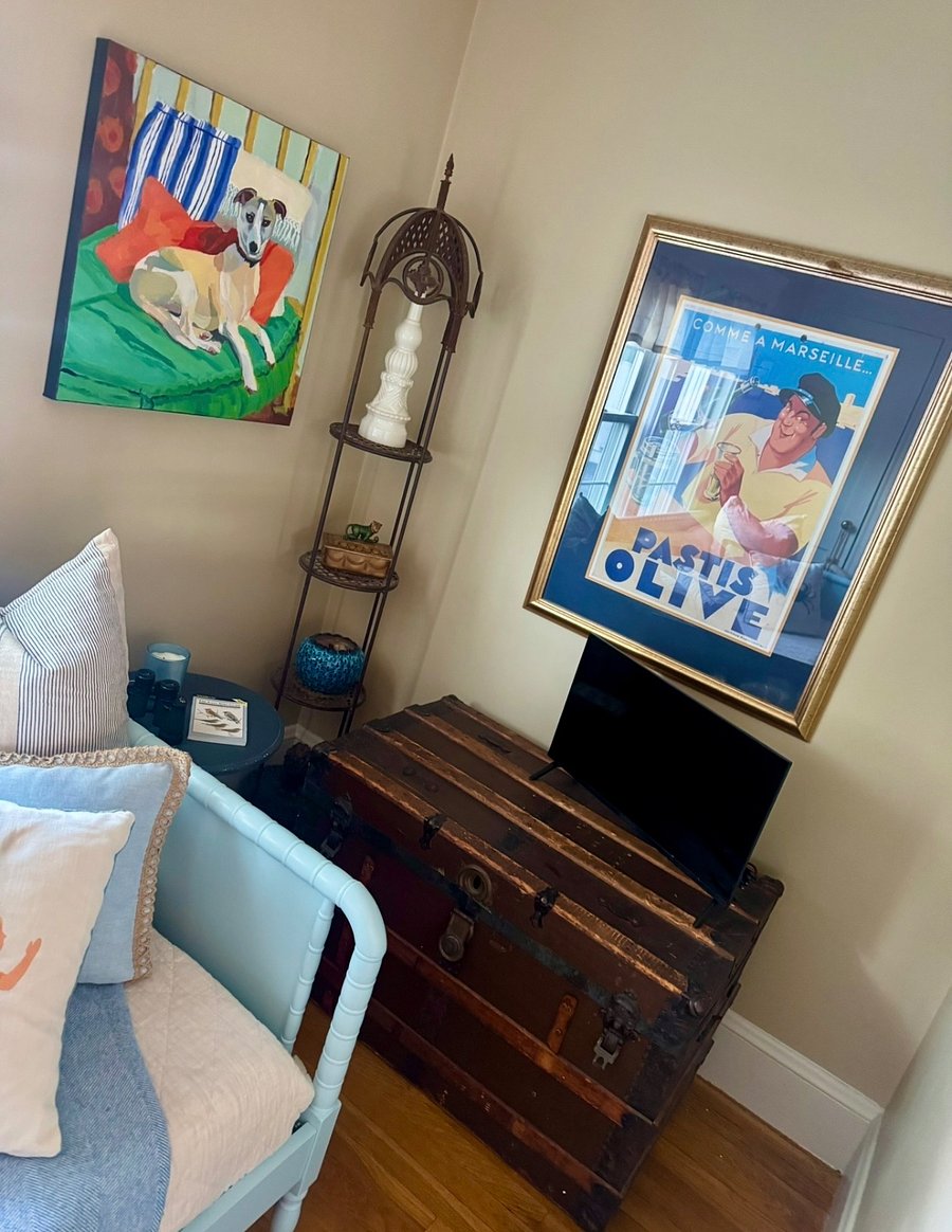 2nd room off of your bedroom, TV on storage chest