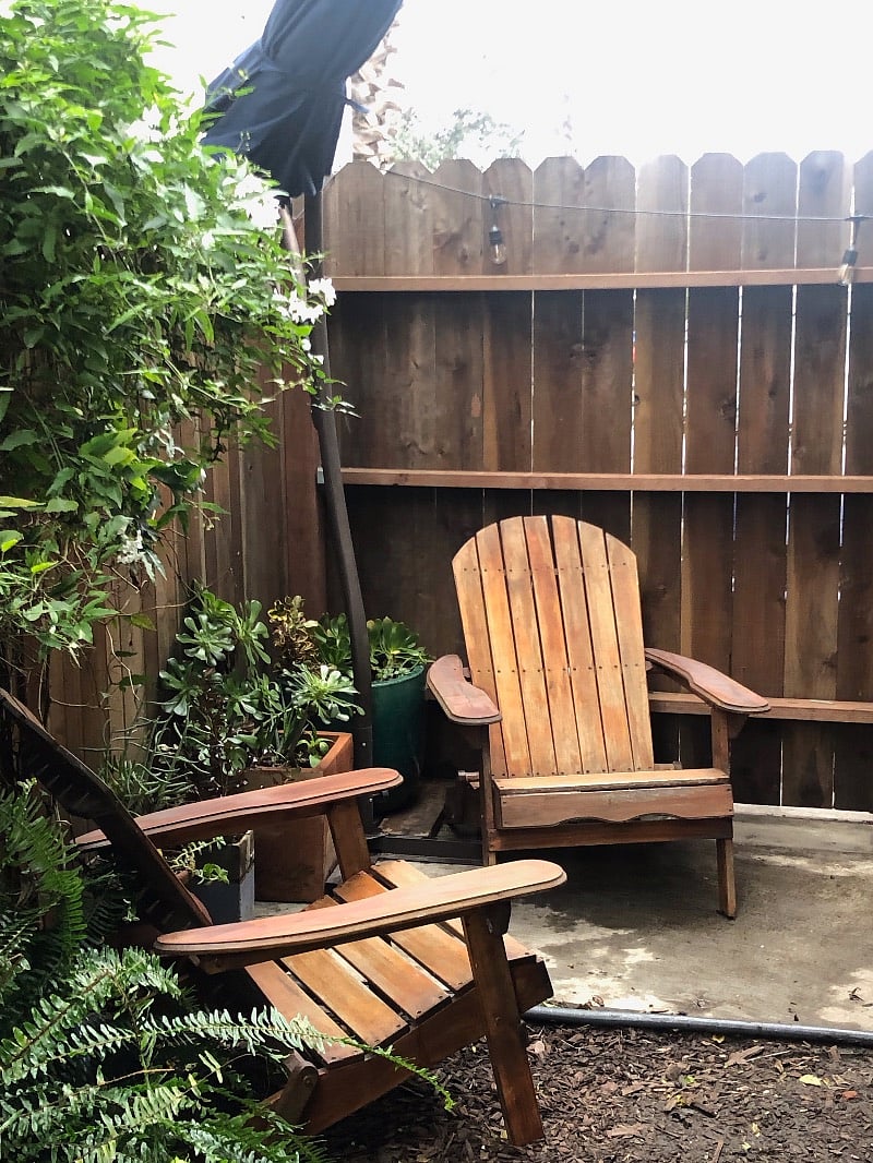 Reading nook just outside your back door