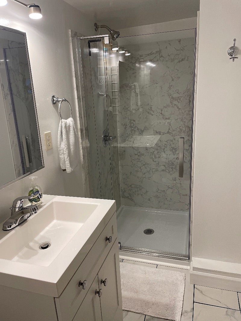 New bathroom with granite tiles