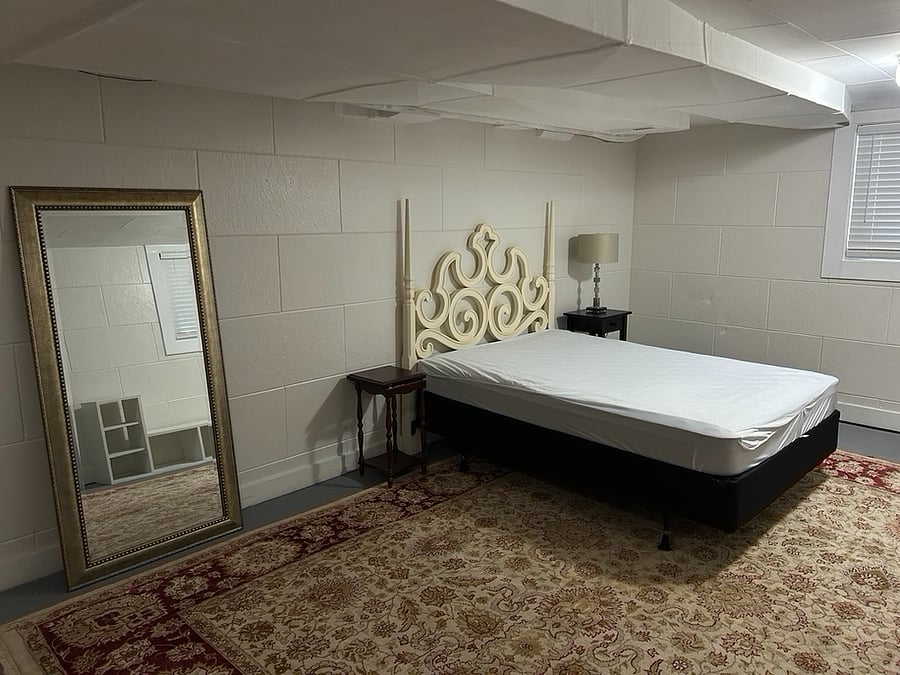 Downstairs bedroom (separate and private from the three bedrooms upstairs)