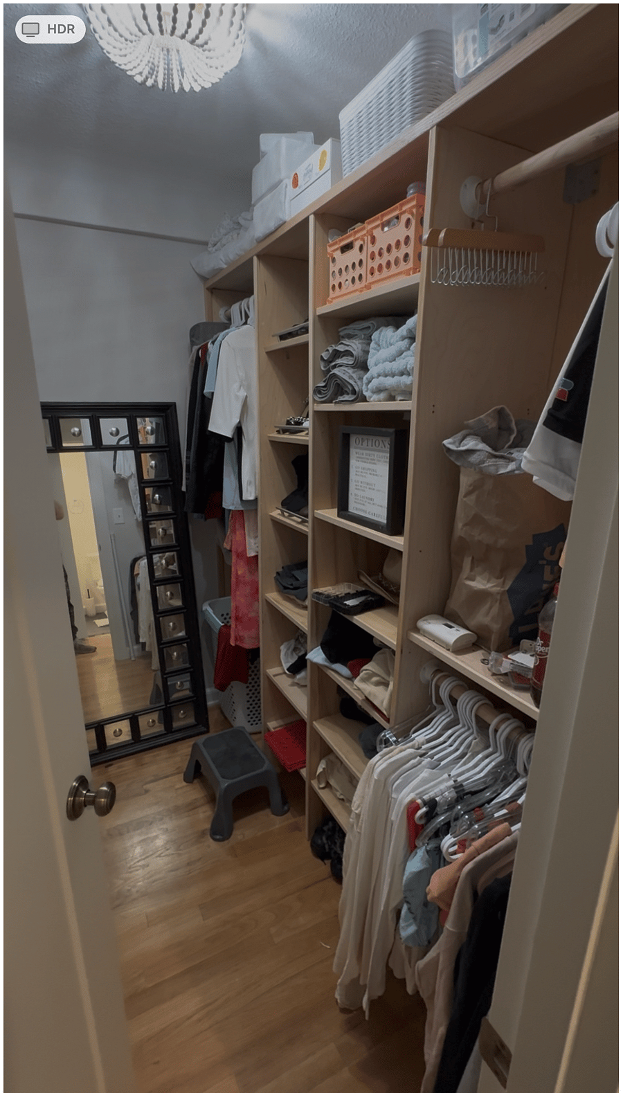 Master bedroom walk-in closetDow