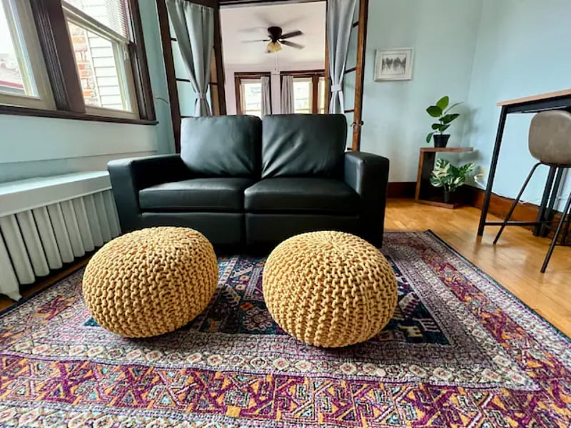 Living room view from TV.