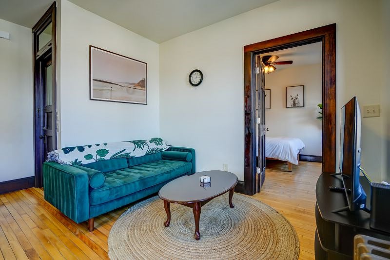 Living room. Entrance to apartment on the left.