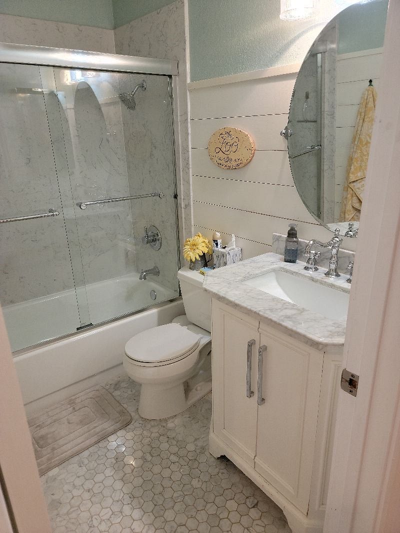 Updated guest bathroom.