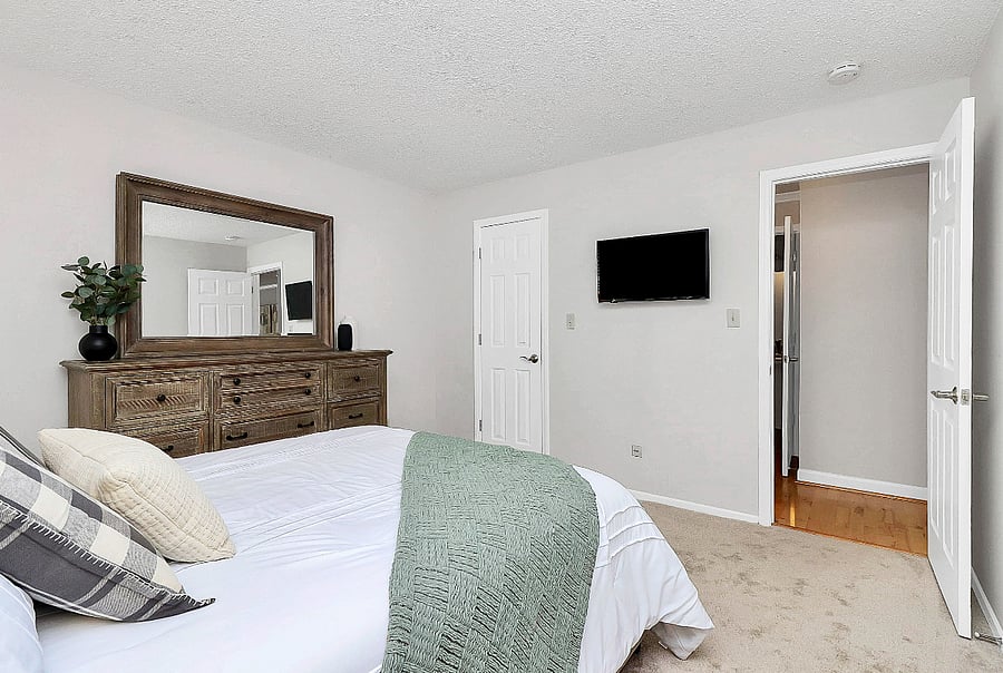 Sleep in comfort in this large master bedroom