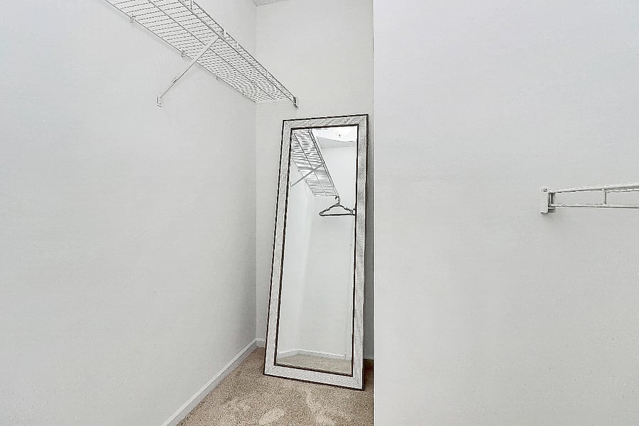 Walk-in closet with full length mirror