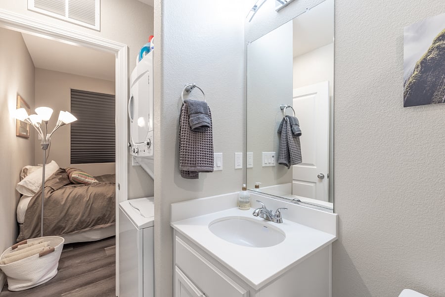 bathroom view from tub. 