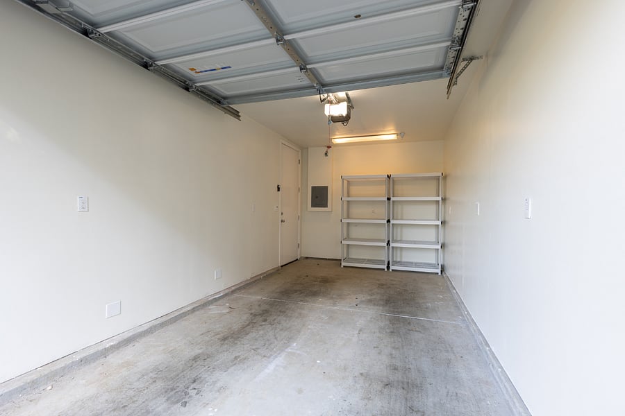 Private garage 10 feet wide by 20 feet long. Automatic garage opener. The garage opens into the exterior side of the house, not the interior. This is the only parking space for the unit. Your vehicle must fit inside. 