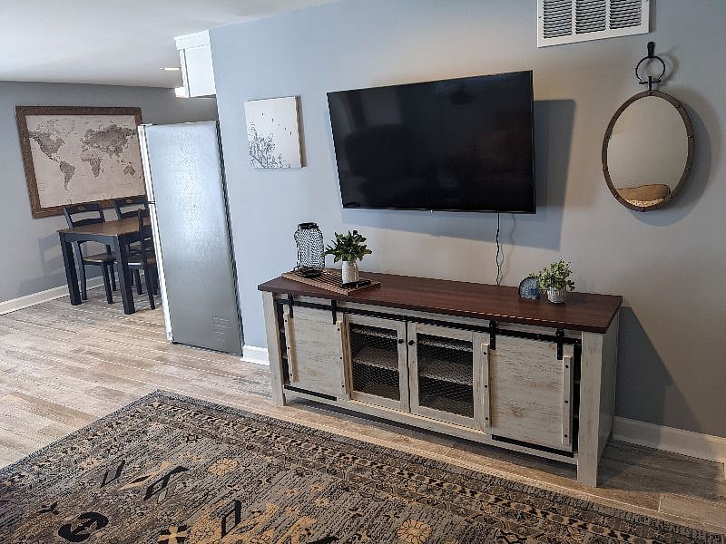 TV as viewed from couch areas