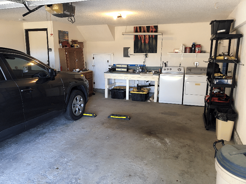 Garage, where In-Unit Laundry is.
Garage spots are reserved for home owners.