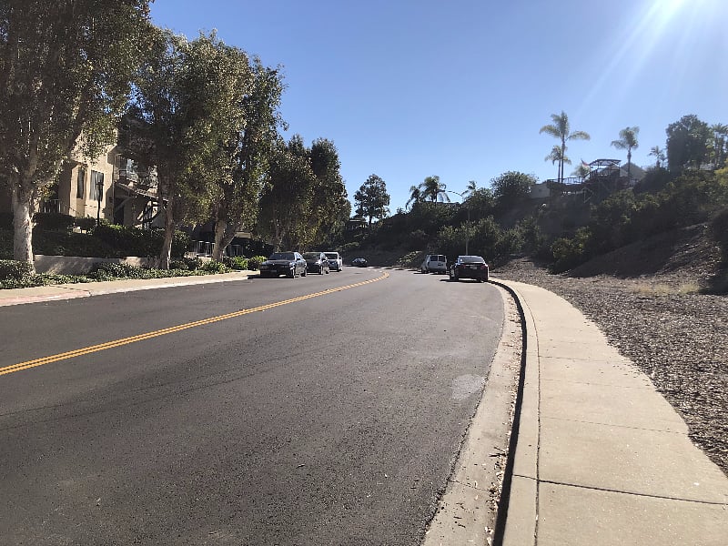 To the right: Plentiful, free street parking!