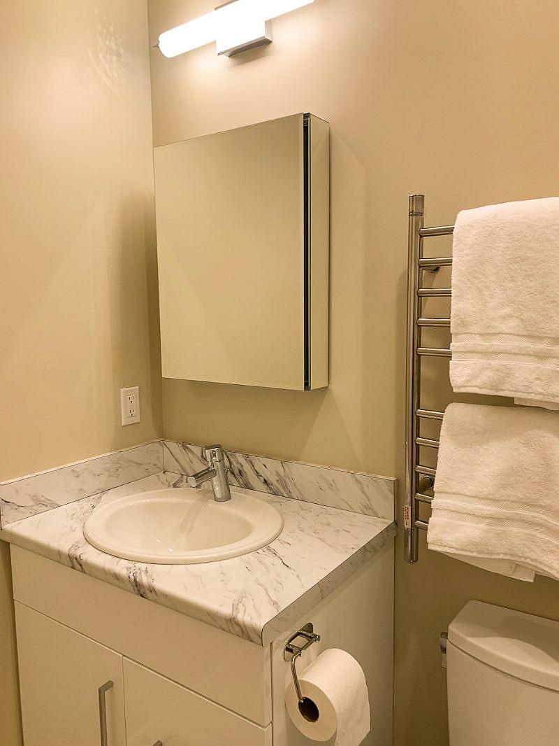 Bathroom with medicine cabinet