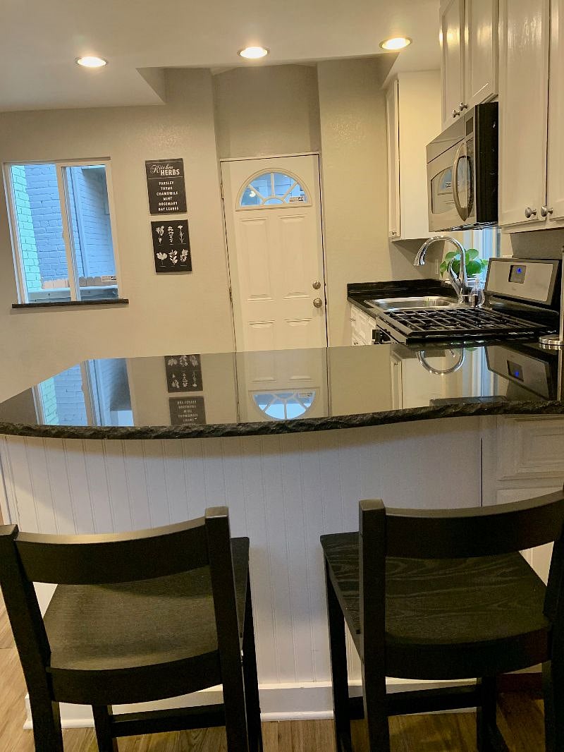Kitchen and exit to back patio