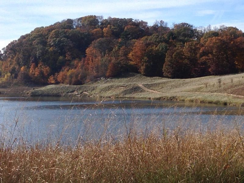 The lake at Ottawa Sands trails, 10 minute walk. The award winning park has recently been upgraded. 
https://miottawa.org/park-locations/ottawa-sands/