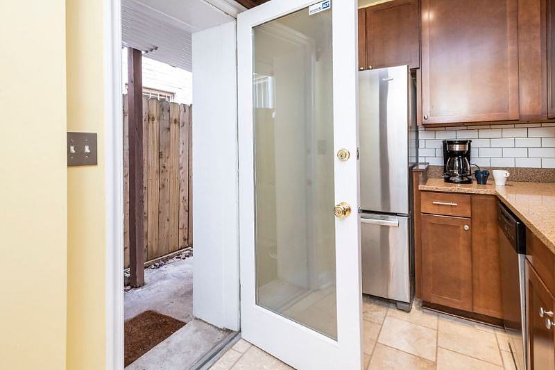 Back door from kitchen to car port