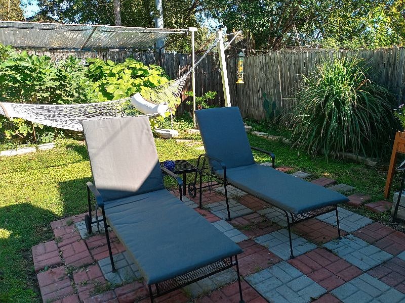 Seats & hammock for your comfort & sunbathing.