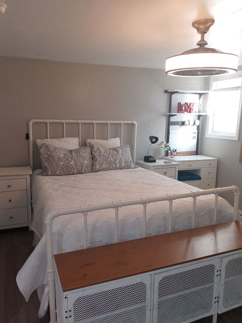 Brand new furniture, full size bed with two night stands and a small desk.