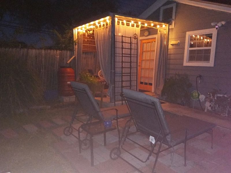 Night view with lights.