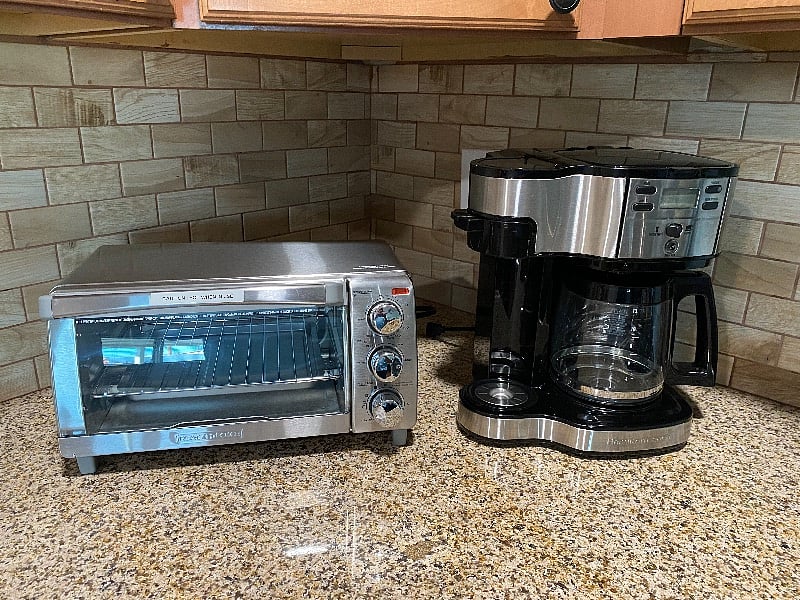 Toaster and Coffee maker in the kitchen