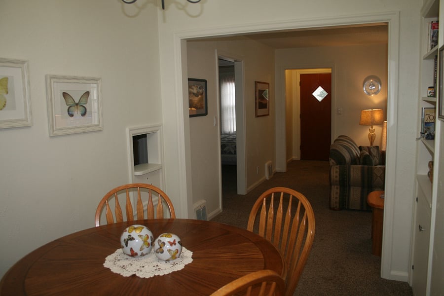 Dining room looking at entry way
