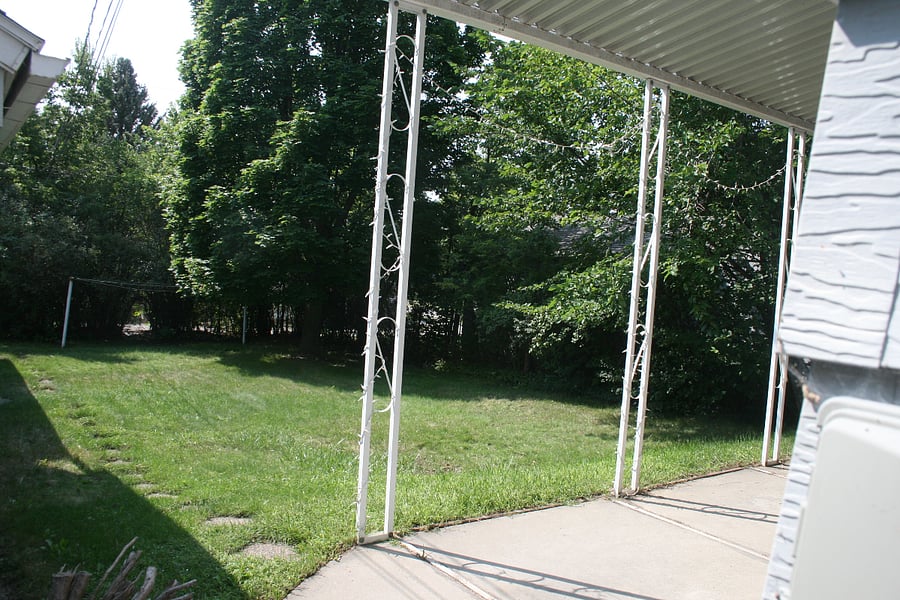 Shared patio and large backyard