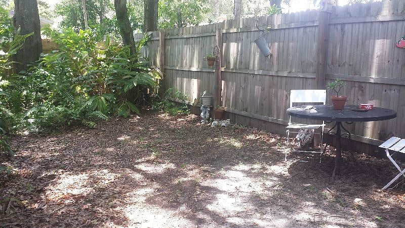 Fenced private backyard for your use.
