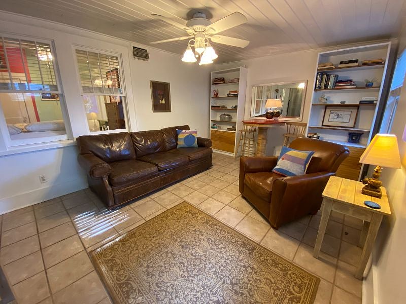 Cozy bonus room with streaming flat screen TV.