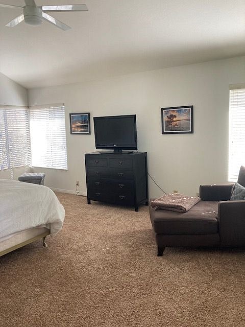 Master bedroom. -the TV has an internet-connected ROKU
