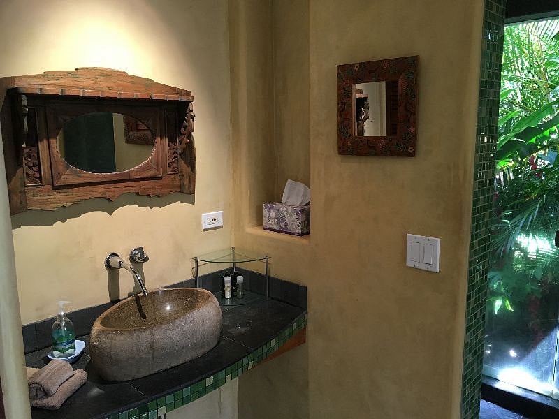 Lava & glass vanity