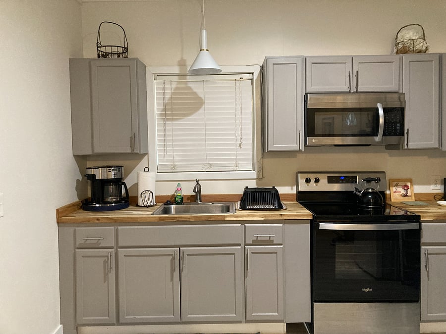 Kitchen with coffee station