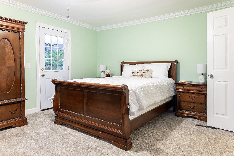 Primary bedroom with Smart TV and walk out balcony!