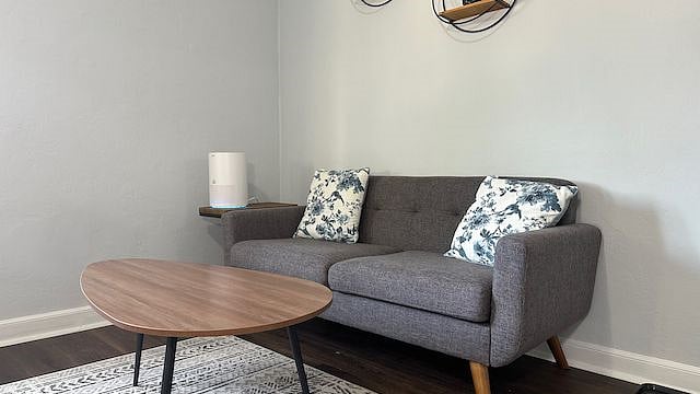 Couch with coffee table