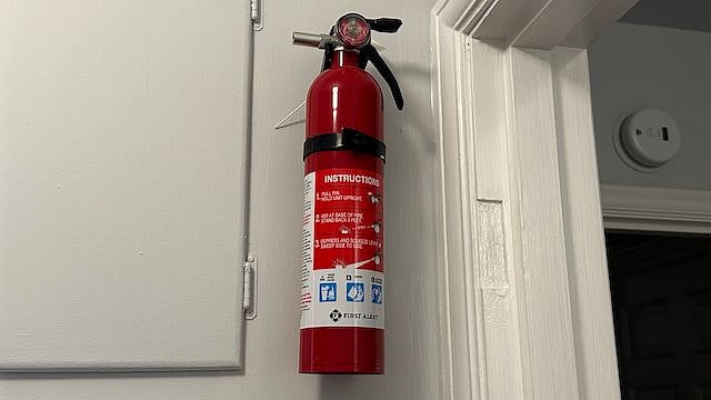 Fire extinguisher in unit