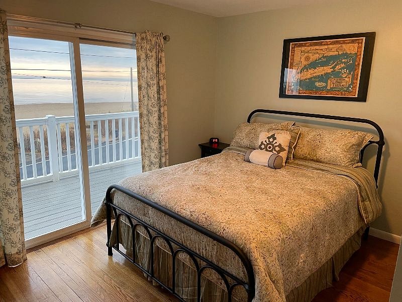 Queen Ocean View. Balcony access. Comforter and Linens provided, all laundered in hot water in between guests. 