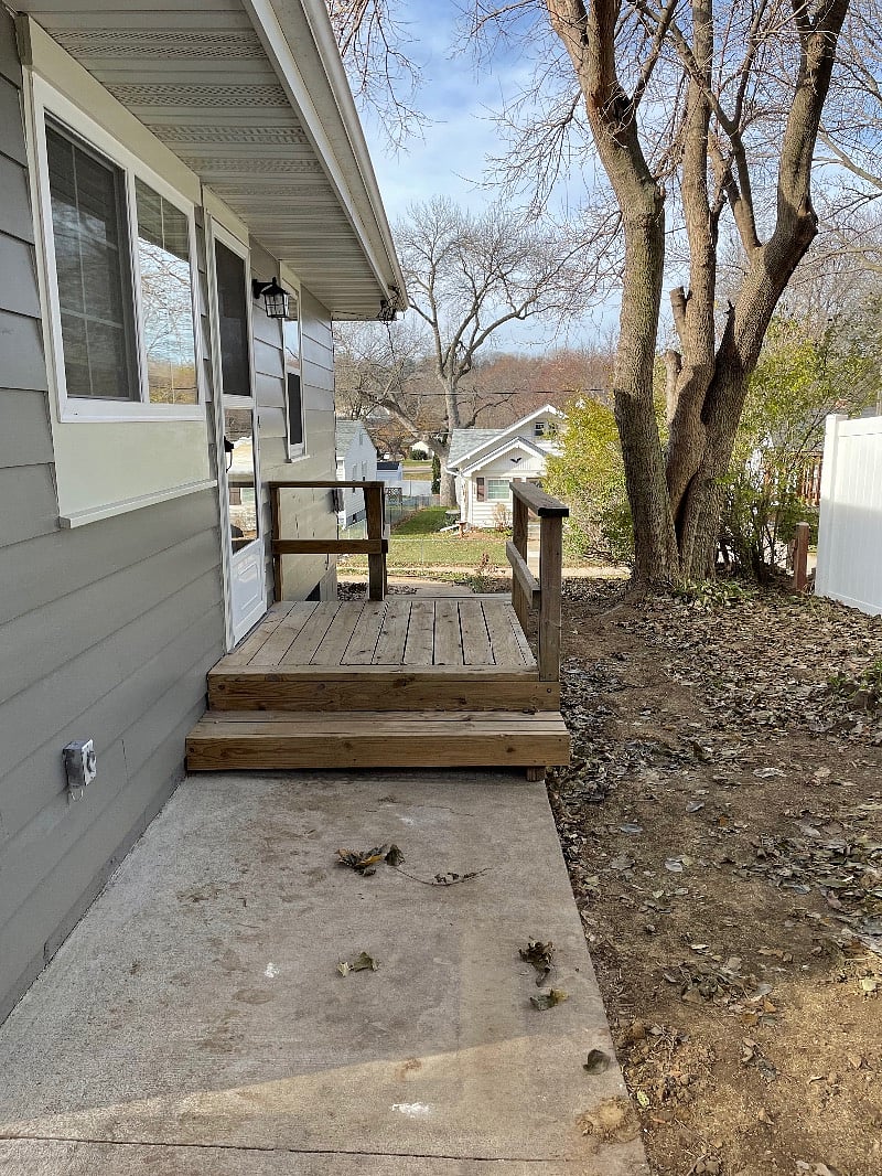 Back door landing