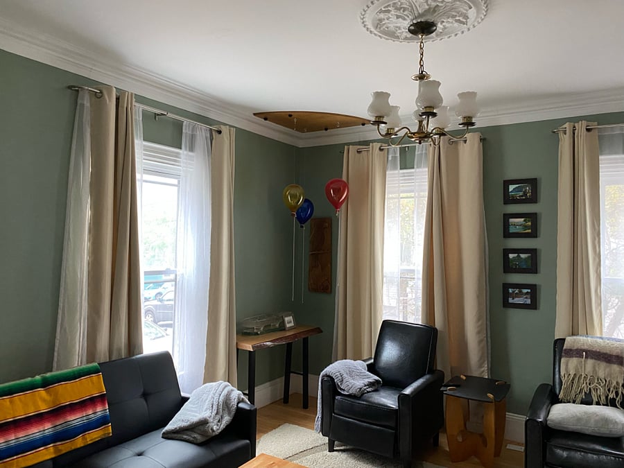Living Room. Room Darkening curtains