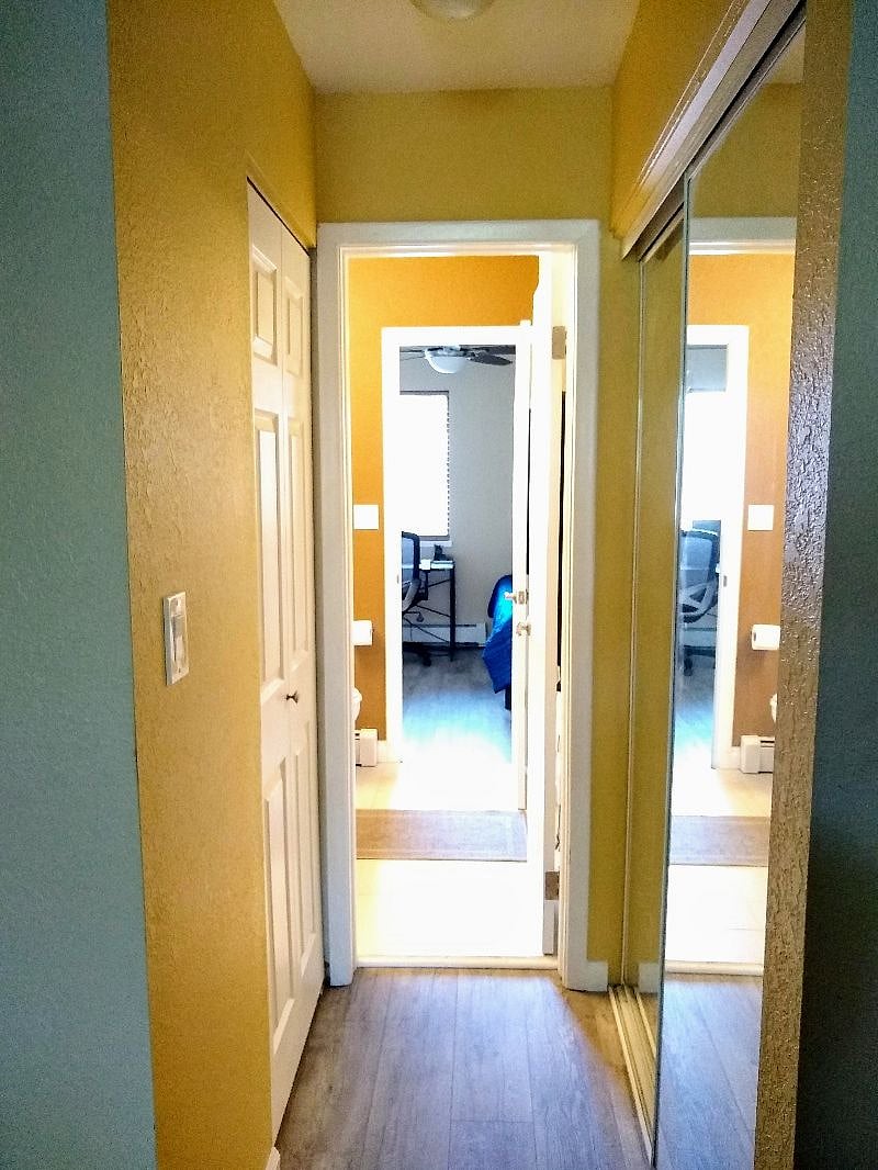 Hallway from master bedroom to second bedroom