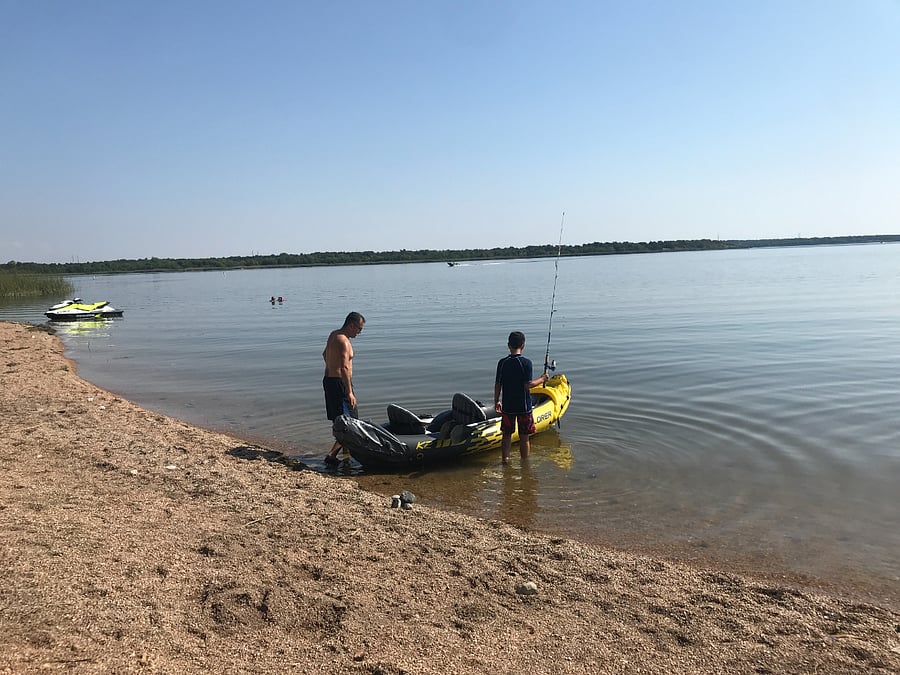 Decker Lake. Kayak, fish, swim, jetski, boat, whatever your heart desires.
