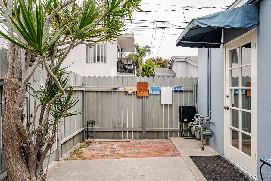Your private backyard with gate to your parking spot!
