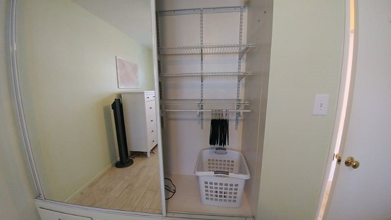Each bedroom closet has a closet organizer so you can easily find all your stuff!