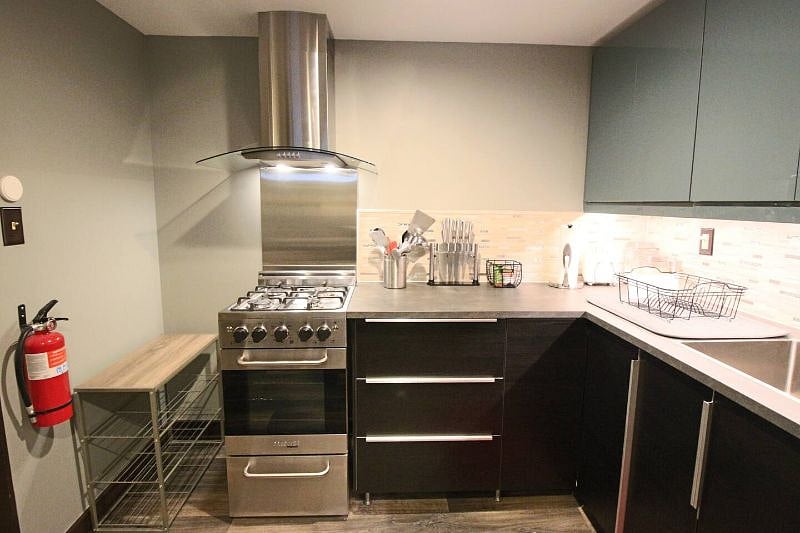 Fully equipped kitchen includes everything you need to make a proper meal.