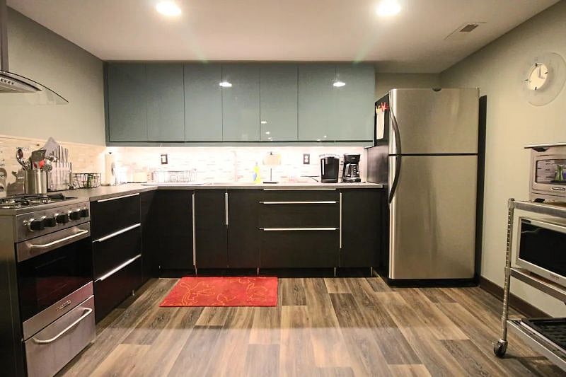 Plenty of counter space for food prep.
