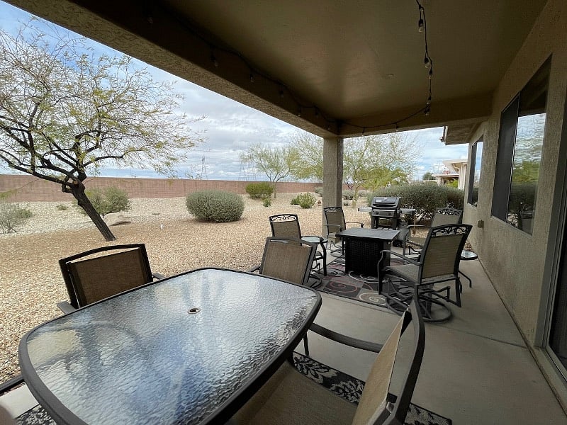 Covered Patio with Propane Fire Pit