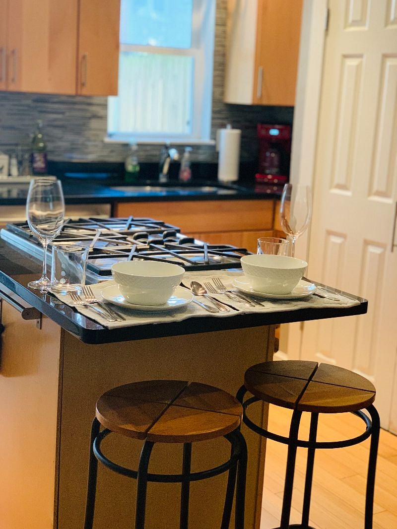 Small seating area in the kitchen