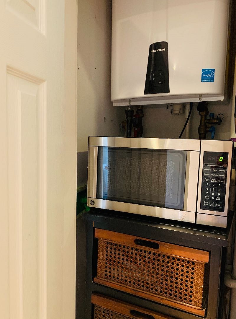 Tankless water heater (never run out of hot water)