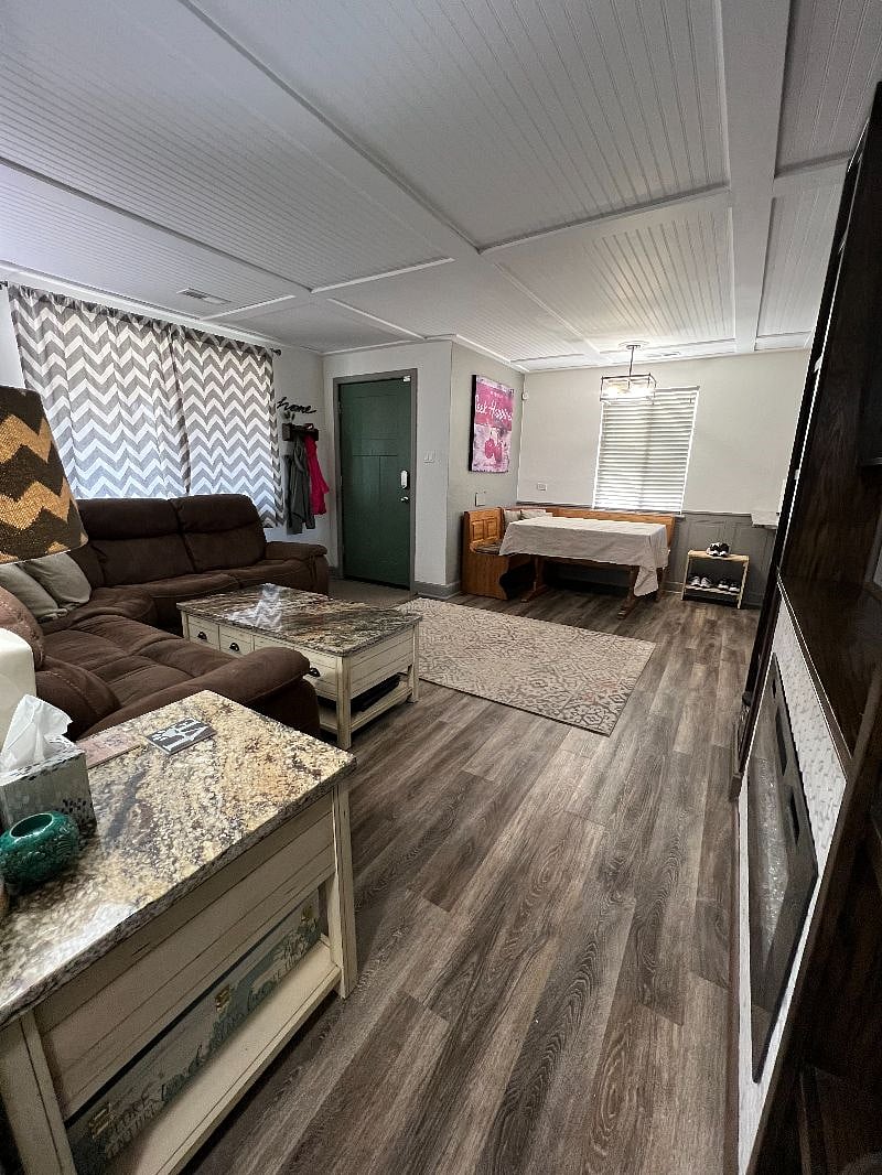 Living room into Dining