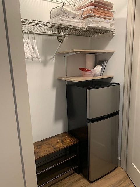 Refrigerator in closet