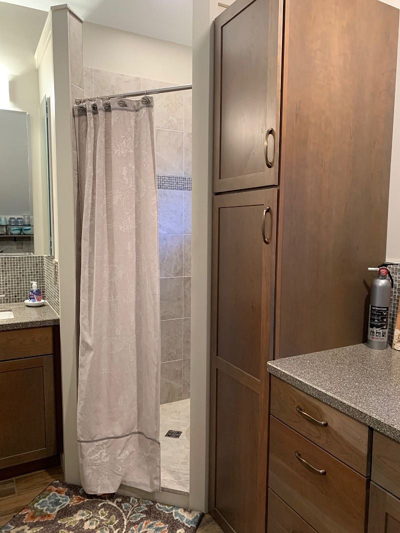 8-foot Storage Cabinet; Shower