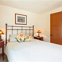 Queen size bed
Blackout shades