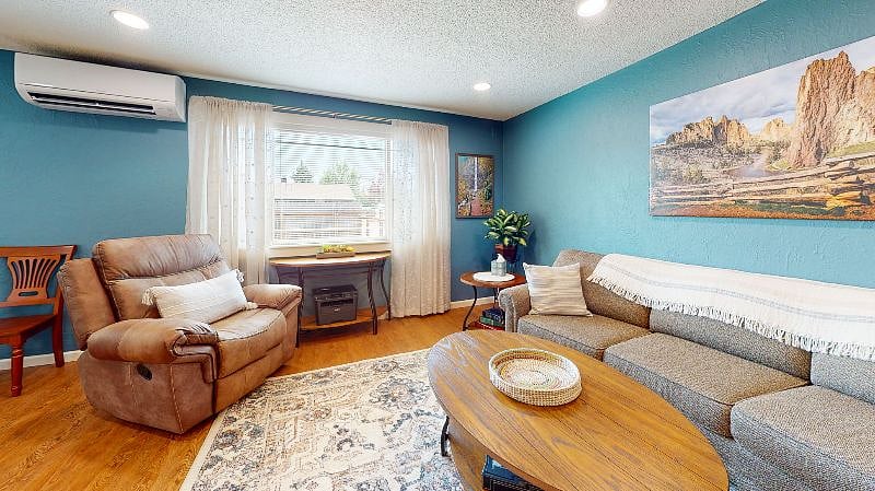 Comfortable swivel recliner for watching TV or napping.